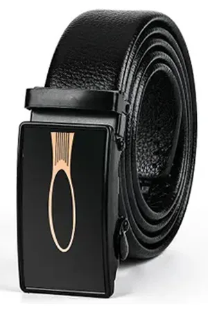 Provogue Men Textured Slider Buckle Belt