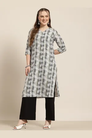 HERE&NOW Striped & Tropical Print Kurta
