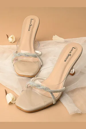 LOUIS STITCH Women Cross Knot Stilleto Heel Mule Sandals