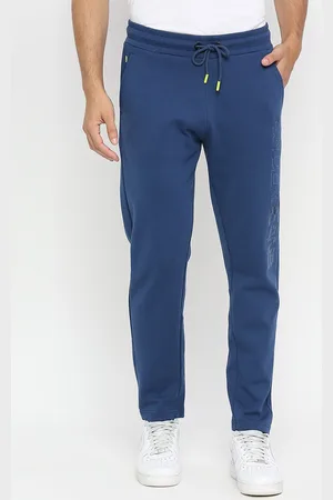 SPYKAR Men Blue Solid Track Pants