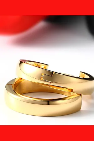 KARISHMA KREATIONS Gold-Plated Half Hoop Earrings