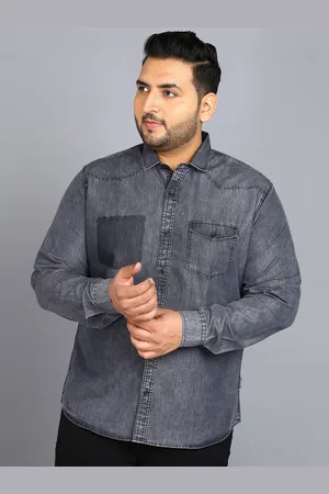URBANO Faded Spread Collar Denim Casual Shirt