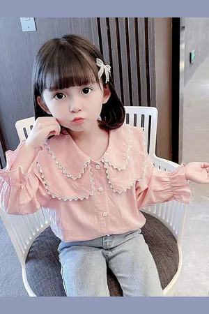 LULU & SKY Girls Opaque Striped Casual Shirt