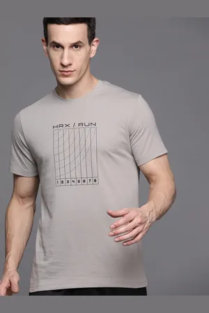 HRX Men Printed Running Rapid-Dry T-shirt