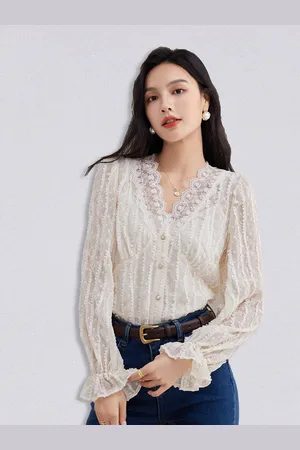 JC Collection Women Off White Casual Shirt
