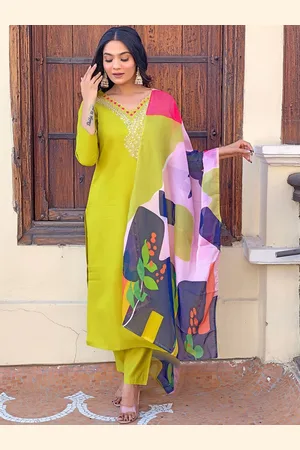 Kalini Women Regular Kurta with Trousers & With Dupatta