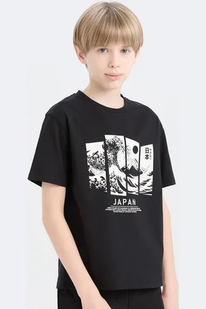 DeFacto Boys Typography Printed Applique T-shirt