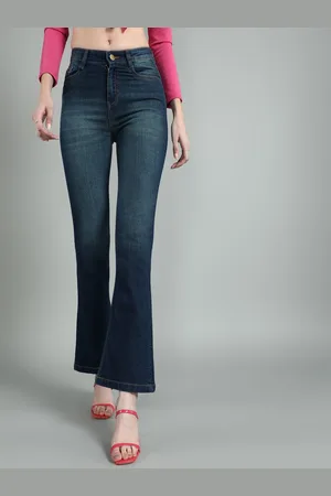Mast & Harbour Women Bootcut High Rise Stretchable Jeans