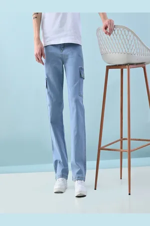 Moda Rapido Men Classic Jogger Low Distress Light Fade Jeans