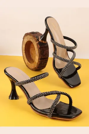 LAVIE Embellished PU Kitten Sandals