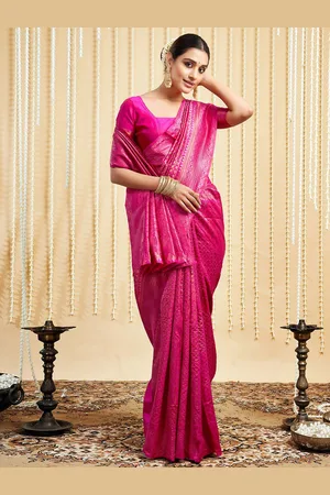 HERE&NOW Woven Design Zari Silk Blend Mysore Silk Saree
