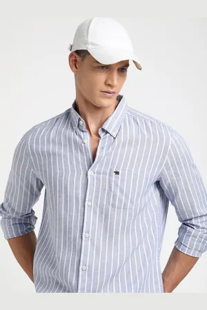 The Bear House Striped Button Down Collar Pure Cotton Casual Shirt