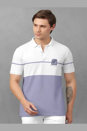 bullmer Colourblocked Polo Collar Cotton T-shirt