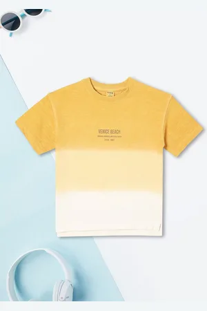 Max Collection Boys Colourblocked V-Neck Applique T-shirt