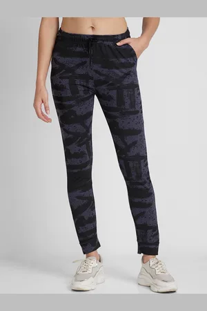 Globus Women Navy Blue & Black Printed Joggers