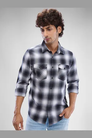 SPYKAR Men Slim Fit Tartan Checks Opaque Checked Casual Shirt