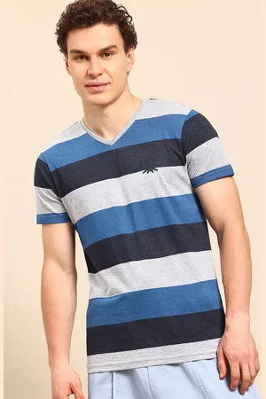 Benetton Men Striped Pure Cotton T-shirt