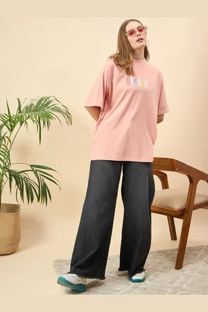 Mast & Harbour Women Printed Drop-Shoulder Sleeves T-shirt