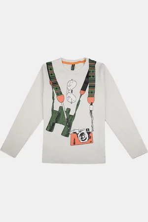 V-Mart Boys Conversational Printed Cotton T-shirt