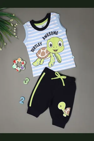 V-Mart Unisex Kids Printed T-shirt with Capris
