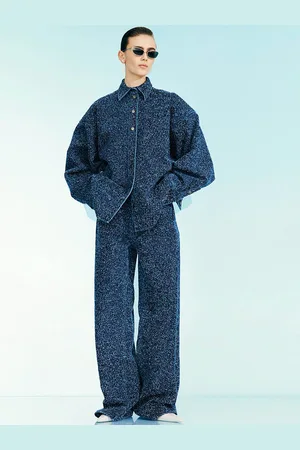 H&M Oversized Boucl Denim Jacket