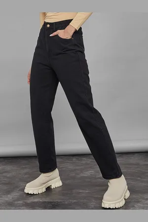 Styli Women Straight Fit High-Rise Cotton Jeans
