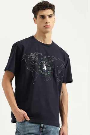 Benetton Men Graphic Printed Round Neck Pure Cotton T-shirt