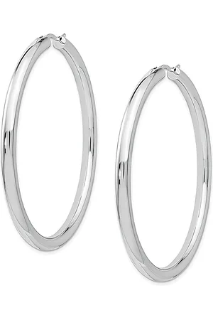 KARISHMA KREATIONS Stainless Steel Gold-Plated Contemporary Hoop Earrings