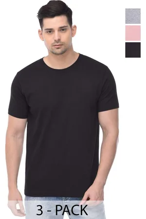 Color Capital Unisex Pack Of 3 Solid Round Neck Cotton T-shirts