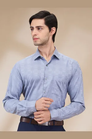 Park Avenue Men Spread Collar Checked Cotton Slim Fit Formal Shirt