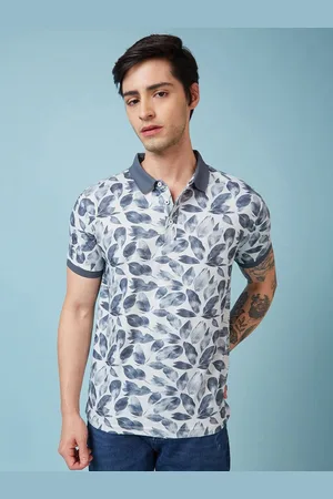 Status Quo Men Floral Printed Polo Collar Regular Fit T-shirt