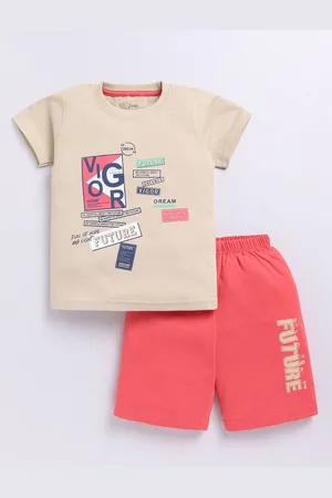 Zeal Boys Printed T-shirt with Shorts