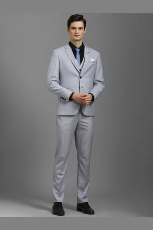 Louis Philippe Checked Slim-Fit Single-Breasted Three-Piece Suits