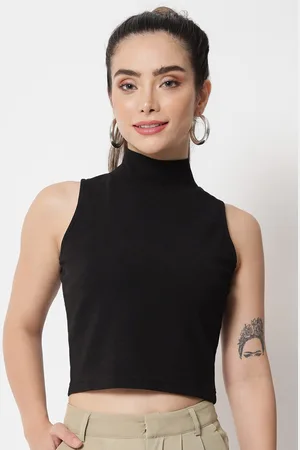 Chemistry High Neck Sleeveless Crop Top