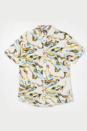 Lifestyle Boys Opaque Printed Casual Shirt