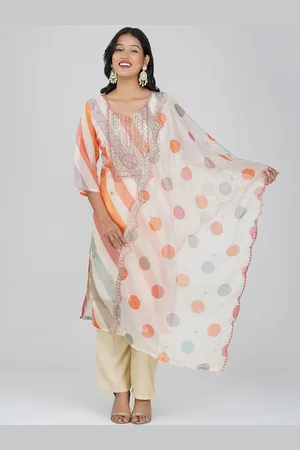 Charitra Women Printed Regular Kurta with Trousers & With Dupatta