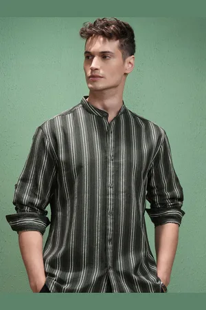 Highlander Men Opaque Striped Casual Shirt