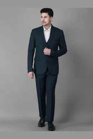 Canary London Men Slim Fit Single-Breasted Crepe Three-Piece Formal Suit
