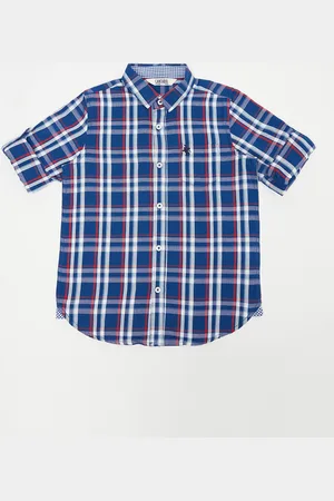 CANTABIL Boys Checked Cotton Regular Fit Casual Shirt