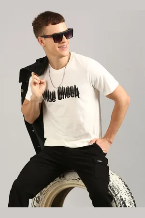 Joven Men Typography Printed Applique T-shirt