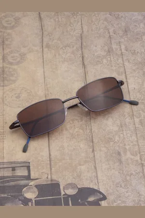 Ted Smith Unisex Rectangle Sunglasses with Polarised and UV Protected Lens SUN-LIANN_C3