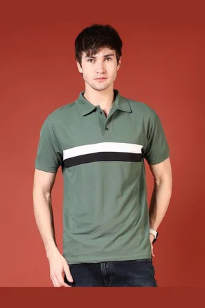 V-Mart Men Colourblocked Polo Collar Applique Slim Fit T-shirt