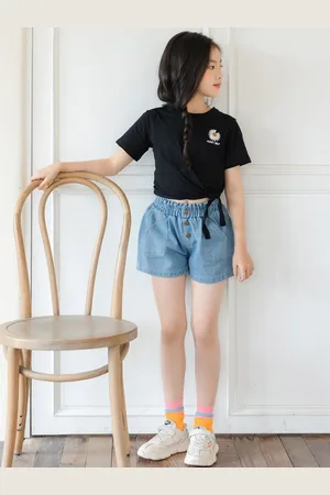 LULU & SKY Girls Low-Rise Shorts