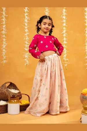 Jilmil Girls Embroidered Ready to Wear Lehenga &