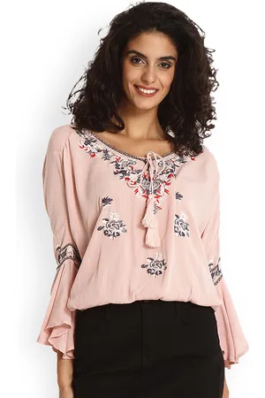Gipsy Women Pink Solid Top