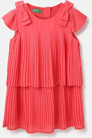 Benetton Girls Round Neck A-Line Dress