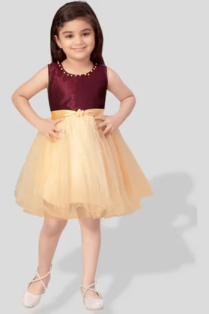 BAESD Girls Embellished Net Fit & Flare Dress