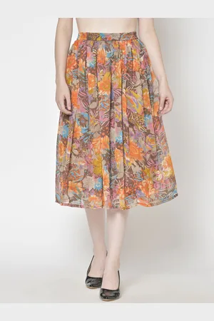 Moda Rapido Printed A-Line Midi Skirt