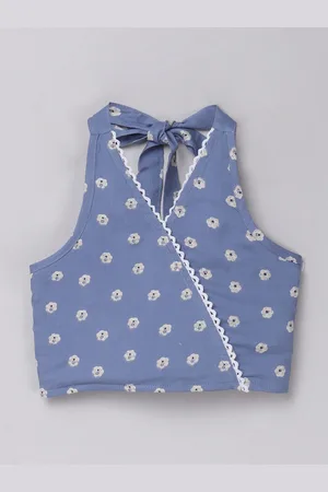 taffykids Polka Dot Print Halter Neck Wrap Top