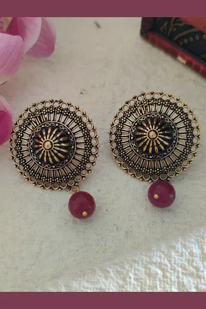 Binnis Wardrobe Gold-Toned Contemporary Drop Earrings